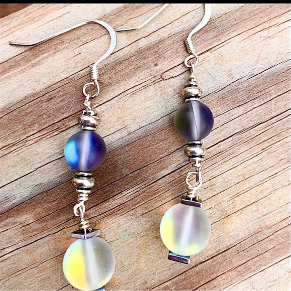 mine Jewelry - Mystic Aura Quartz earrings. Handmade